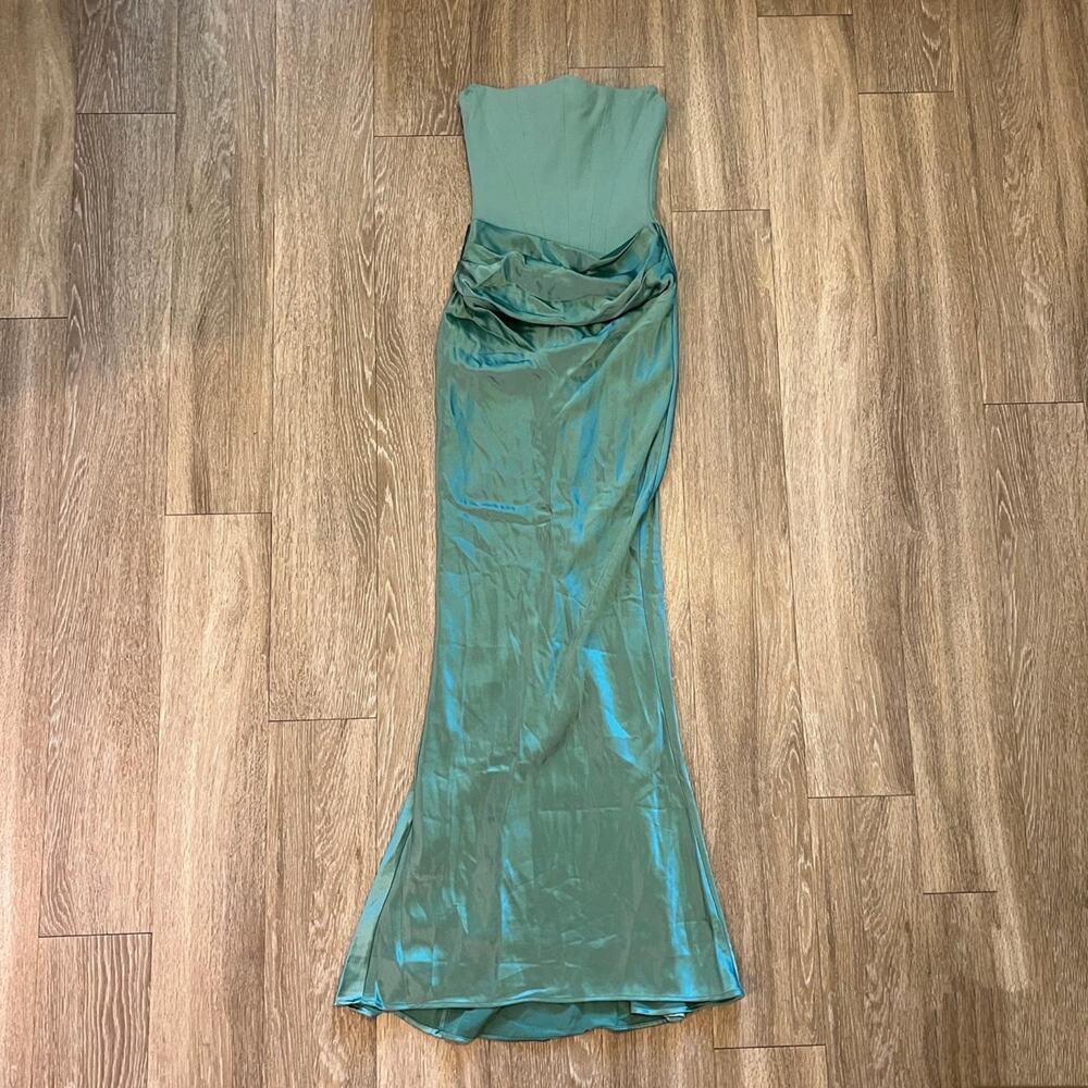 House of cb 'Persephone' jade strapless corset maxi dress